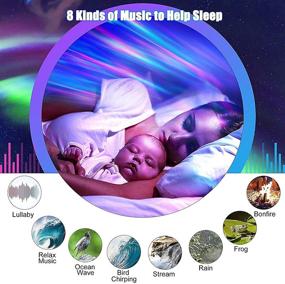 img 1 attached to Enhance Bedroom Ambiance with Star Projector Galaxy Light: Bluetooth Speaker, Timer, White Noise, Northern Lights Aurora Night Light for Kids, Teens, and Adults