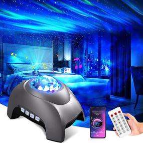 img 4 attached to Enhance Bedroom Ambiance with Star Projector Galaxy Light: Bluetooth Speaker, Timer, White Noise, Northern Lights Aurora Night Light for Kids, Teens, and Adults