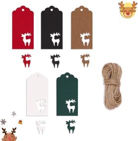img 3 attached to Рождественские этикетки для шнурков Снежинка Северный олень