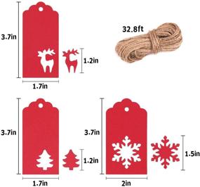 img 1 attached to Рождественские этикетки для шнурков Снежинка Северный олень