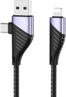 kuulaa 2-in-1 charging cable, usb-a and usb-c to lightning usb cable compatible for iphone, ipad, ipad pro 2018 and more (4ft, a+c to l) logo