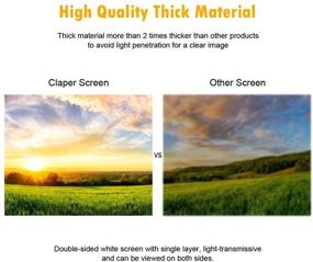 img 2 attached to 🎥 Chalpr 84 inch 16:9 HD Anti-Crease Portable Projection Screen - Foldable Indoor/Outdoor Projector Movies Screen for Home Theater | Double Sided Projection Support