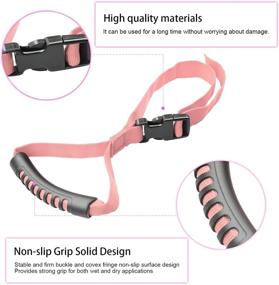 img 3 attached to 🚗 MOEBULB Car Grab Handle - Adjustable Standing Aid Safety Handle for Vehicles, Portable Nylon Grip Handle Car Assist Device (2-Pack, Pink)