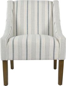 img 2 attached to Blue HomePop Modern Swoop Arm Accent Chair