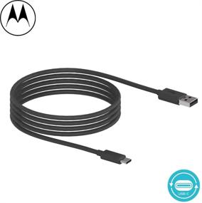 img 3 attached to Motorola Essentials 6.6 фута USB-A 2.0 к USB-C кабель для передачи данных / зарядки для Moto X4, серий Z и G (не для G6 Play) - черный - розничная упаковка