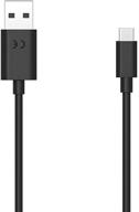 motorola essentials 6.6 фута usb-a 2.0 к usb-c кабель для передачи данных / зарядки для moto x4, серий z и g (не для g6 play) - черный - розничная упаковка логотип