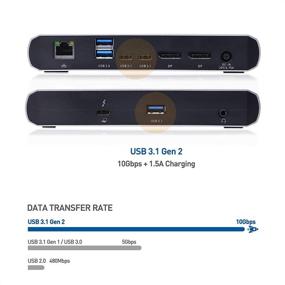 img 1 attached to 💻 Cable Matters Thunderbolt 3 Docking Station with Dual DisplayPort, 60W Charging for Windows and Mac - Compatible with Thunderbolt 3 and USB-C, Aluminum Design