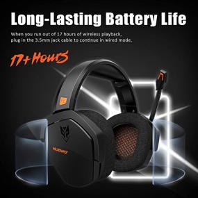 img 1 attached to Wireless Gaming Headset Headphones Ultra Low Latency