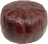 moroccan leather pouf footstool unstuffed furniture logo