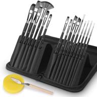 🖌️ vikewe acrylic paint brushes set - 16 pcs artist paint brushes, carry case, oil painting knife and sponge, ideal for oil, acrylic, watercolor & gouache painting, perfect for adults & kids logo