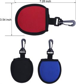 img 2 attached to Ultimate Golf Ball Cleaner Combo: HOW TRUE 3 Pack Portable Pocket Ball Washer Pouch with Clip