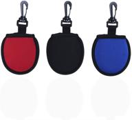 ultimate golf ball cleaner combo: how true 3 pack portable pocket ball washer pouch with clip logo