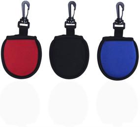 img 4 attached to Ultimate Golf Ball Cleaner Combo: HOW TRUE 3 Pack Portable Pocket Ball Washer Pouch with Clip