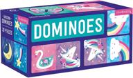 🦄 mudpuppy 0735363080 unicorn dominoes: enchanting fun for all ages logo