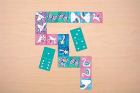 img 1 attached to 🦄 Mudpuppy 0735363080 Unicorn Dominoes: Enchanting Fun for All Ages