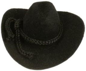 img 1 attached to 🤠 12 Pieces Mini Black Cowboy Hat Western Wedding Favors Decoration, 4-inch - Enhanced SEO