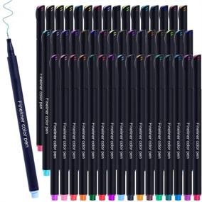 img 4 attached to 🖌️ 48 Color Fineliner Pens: Ideal for Sketching, Writing, Coloring, and Bullet Journaling - Versatile Art &amp; Journal Supplies