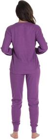 img 1 attached to 👚 Followme Women's Thermal Henley 6790 in RED - Lingerie, Sleepwear & Lounge Clothing