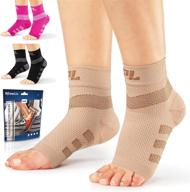 🧦 powerlix nano socks for neuropathy: pain relief ankle brace support, toeless compression socks for arch & heel, plantar fasciitis treatment for men & women - everyday use логотип