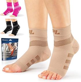 img 4 attached to 🧦 Powerlix Nano Socks for Neuropathy: Pain Relief Ankle Brace Support, Toeless Compression Socks for Arch & Heel, Plantar Fasciitis Treatment for Men & Women - Everyday Use