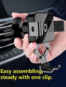 img 1 attached to 📱 Universal Car Air Vent Mount for iPhone Xs Max/XS/XR/X/8Plus/8, Samsung S9/S9/S8/S8+/Note9/Note8 & More - Car Phone Holder, Cell Phone Mount (Black)