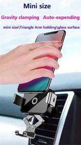 img 3 attached to 📱 Universal Car Air Vent Mount for iPhone Xs Max/XS/XR/X/8Plus/8, Samsung S9/S9/S8/S8+/Note9/Note8 & More - Car Phone Holder, Cell Phone Mount (Black)