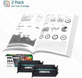 img 1 attached to Premium Black Toner Cartridge Replacement for HP 26A CF226A 26X CF226X - Laserjet Pro M402 & M426 Series - 2-Pack by Cool Toner