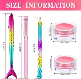 img 3 attached to 12-Piece Diamond Painting Kit - Includes 6 Mermaid Point Drill Pens, Classic Spiral Diamond Painting Pen, and 6 Wax Storage Cases with Glue Clay (Pink)