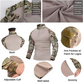 img 2 attached to 👕 Men's OCP Combat Shirt and Tactical Pants Suit: Top-Quality Paintball Gear, BDU Military Uniform for Airsoft, Hunting, and Hiking