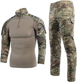 img 4 attached to 👕 Men's OCP Combat Shirt and Tactical Pants Suit: Top-Quality Paintball Gear, BDU Military Uniform for Airsoft, Hunting, and Hiking