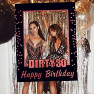 🌹 laventy rose gold dirty 30 photo props: perfect for 30th birthday party photo booth fun! logo