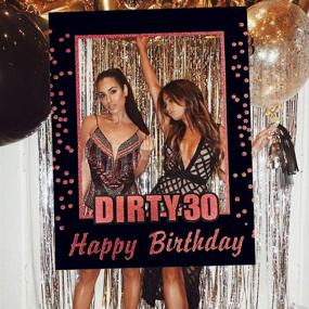 img 4 attached to 🌹 LaVenty Rose Gold Dirty 30 Photo Props: Perfect for 30th Birthday Party Photo Booth Fun!