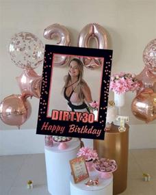 img 2 attached to 🌹 LaVenty Rose Gold Dirty 30 Photo Props: Perfect for 30th Birthday Party Photo Booth Fun!