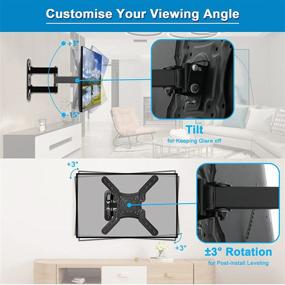 img 2 attached to BLUE STONE Full Motion TV Wall Mount Bracket: Ideal for 28-60 inch Led, LCD TVs, up to 80 lbs, with Tilt and Swivel Articulating Arms - VESA 400x400mm compatibility