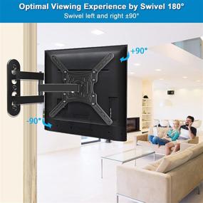 img 3 attached to BLUE STONE Full Motion TV Wall Mount Bracket: Ideal for 28-60 inch Led, LCD TVs, up to 80 lbs, with Tilt and Swivel Articulating Arms - VESA 400x400mm compatibility