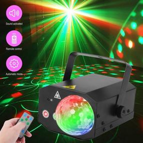 img 3 attached to 🎉 JAJALUYA Party Lights, Sound Activated Disco Ball LED Lights, Magic Ball Effect Stage Lighting Projector with Remote Control for Party, Christmas, Halloween, Bar, Birthday, Wedding