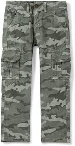 img 3 attached to 👖 Boys Camo Cargo Pants: Youth Classic Twill Casual Outdoor Military Multi Pocket Combat Trousers - C Grey 160CM - Size 10-11 Years
