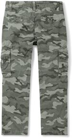 img 2 attached to 👖 Boys Camo Cargo Pants: Youth Classic Twill Casual Outdoor Military Multi Pocket Combat Trousers - C Grey 160CM - Size 10-11 Years