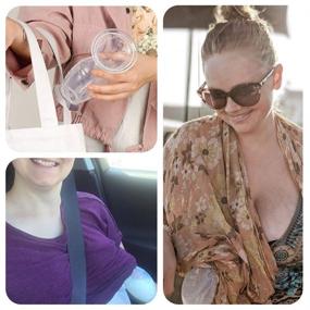 img 1 attached to 🍼 Hakaa Silicone Breast Pump with Suction Base and Flower Stopper - 100% Food-Grade Silicone, BPA, PVC, Phthalate Free - 5oz/150ml Capacity - Purple