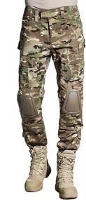 img 4 attached to 👕 SINAIRSOFT Multicamo Tactical Pants and Shirt Set with Knee Pads - Army Airsoft Combat BDU Pants and Shirt