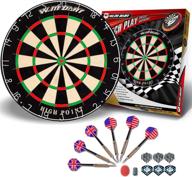 🎯 win.max bristle steel tip dartboard with finger grip wax, flights and 6 darts логотип