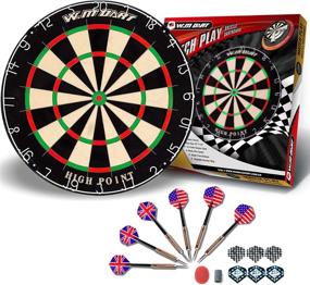 img 4 attached to 🎯 WIN.MAX Bristle Steel Tip Dartboard with Finger Grip Wax, Flights and 6 Darts