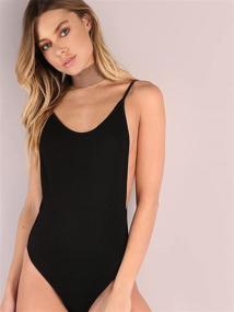 img 2 attached to 👗 DIDK Women's Spaghetti Strap Armhole Plain Backless Bodysuit: Comfortable and Stylish Essential for Women