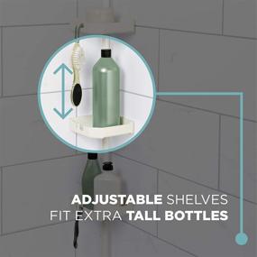 img 2 attached to 🚿 Efficient Storage Solution: Zenna Home Pole Shower Caddy in White