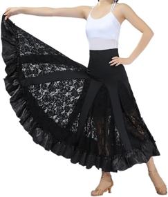 img 3 attached to 💃 Elevate Your Latin Salsa Dance Style with Elegant Ballroom Dancing Skirts for Women