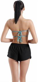 img 3 attached to GEVJON Womens 4 Way Stretch Boardshorts Women's Clothing in Swimsuits & Cover Ups