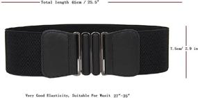 img 1 attached to Swtddy Elastic Stretchy Waistband Dresses Women's Accessories in Belts