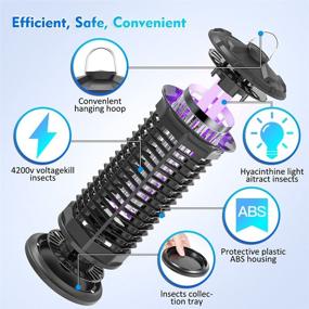 img 3 attached to High Powered Bug Zapper - Effective Outdoor Electric Mosquito Trap and Insect Killer for Home, Kitchen, and Backyard