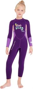 img 2 attached to 👶 DIVE & SAIL Kids Wetsuit - 2.5mm Neoprene Thermal Full Swimsuit - One Piece Long Sleeve Wet Suits for Girls, Boys, and Toddlers