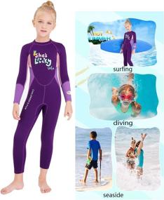  Kids Wetsuit, 2.5mm Neoprene Thermal Swimsuit, Full Wetsuit  For Girls Boys And Toddler, Long Sleeve Kids Wet Suits For Swimming